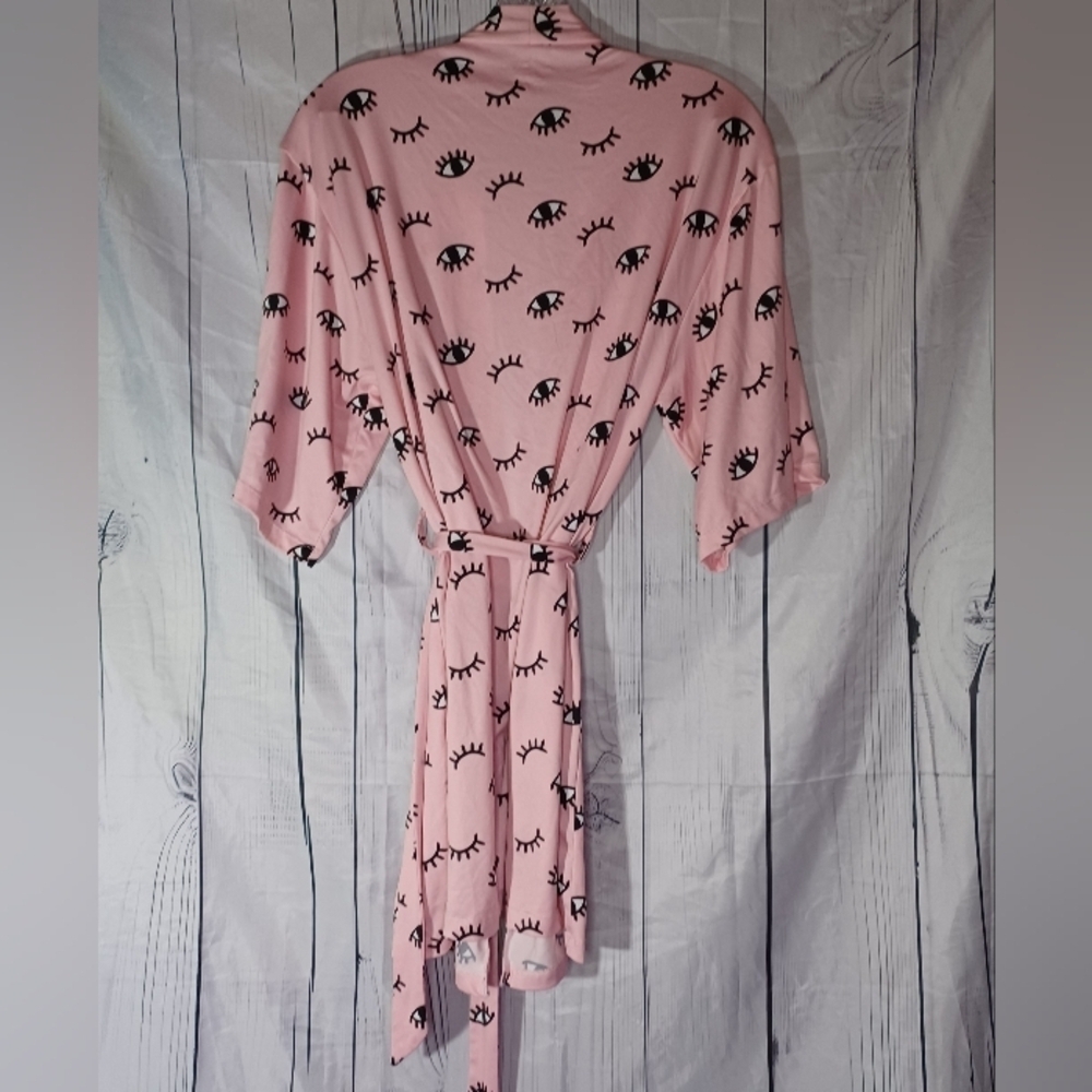 Spoiled Angel Pink Robe With Eye Print View 2
